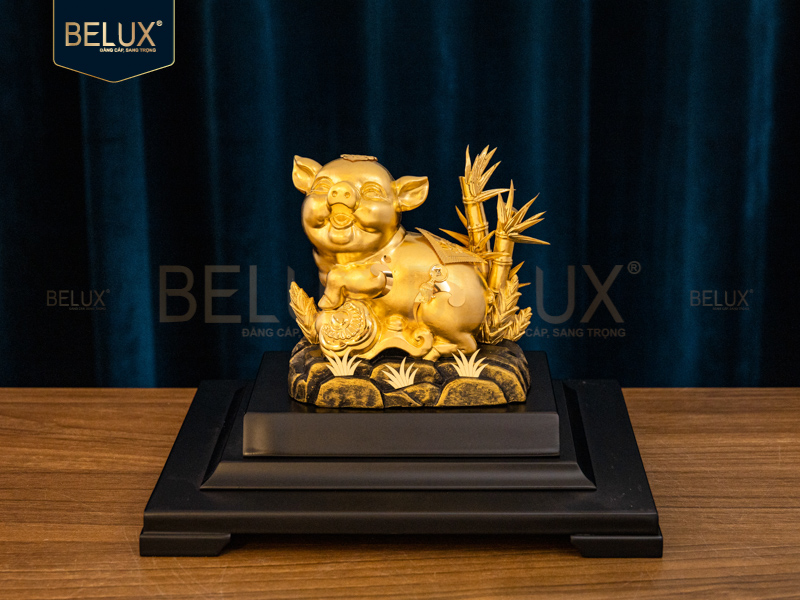 Tượng Heo Dát Vàng 24K